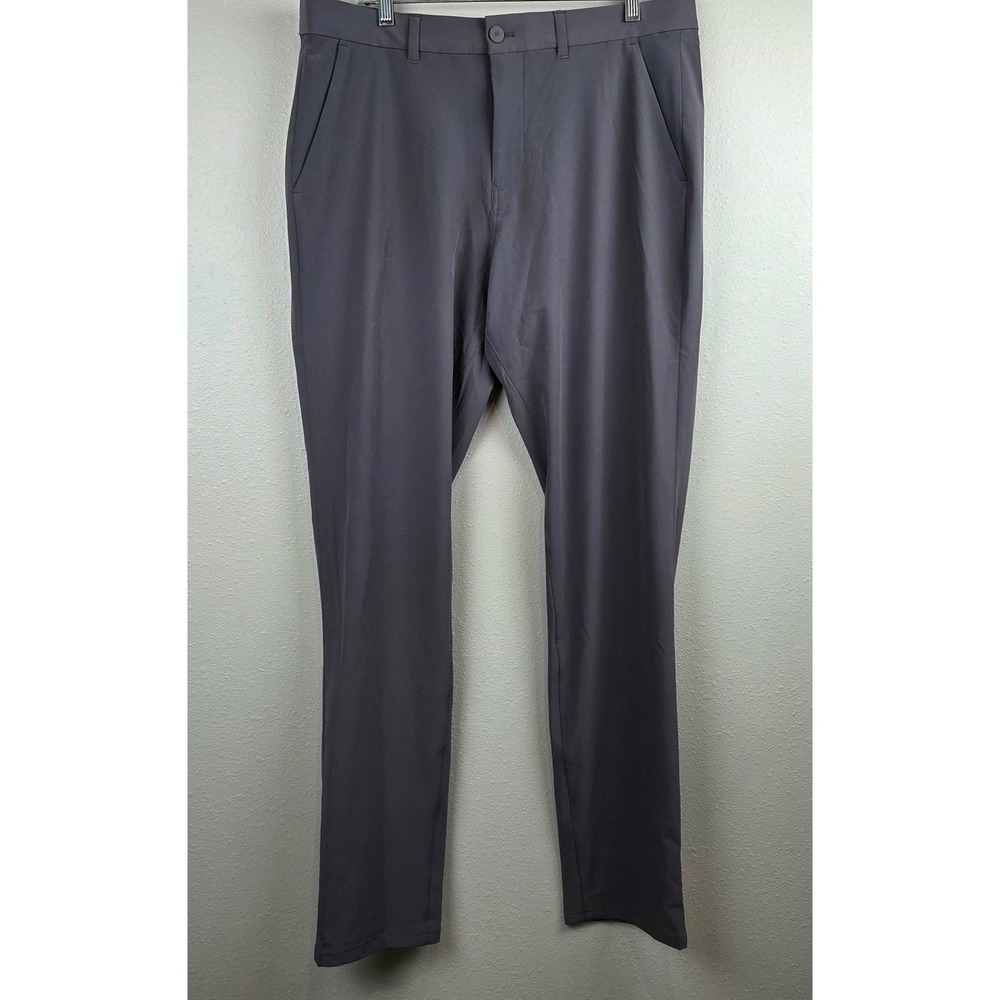 Mizzen+Main Helmsman Slim Fit Chino Pants Gray 36x34 1B0-0829 Mens